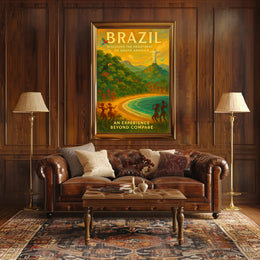 Brazil's Vibrant Adventure Travel Poster