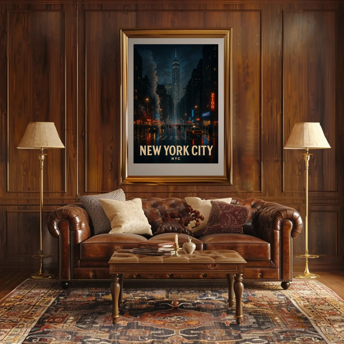 New York City Nightscape Poster