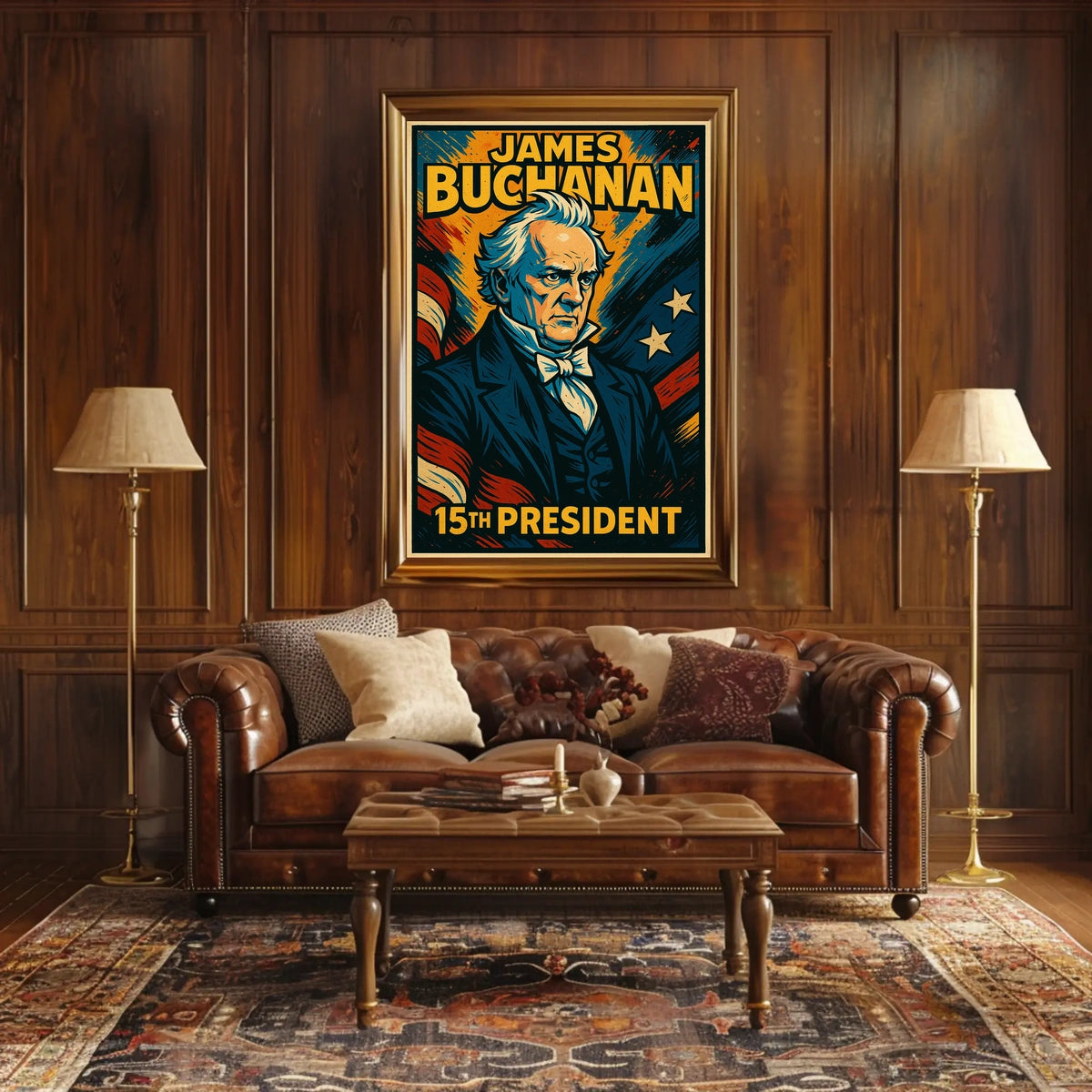 James Buchanan 15th President Poster Historical Wall Art