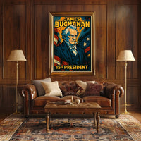 James Buchanan 15th President Poster Historical Wall Art