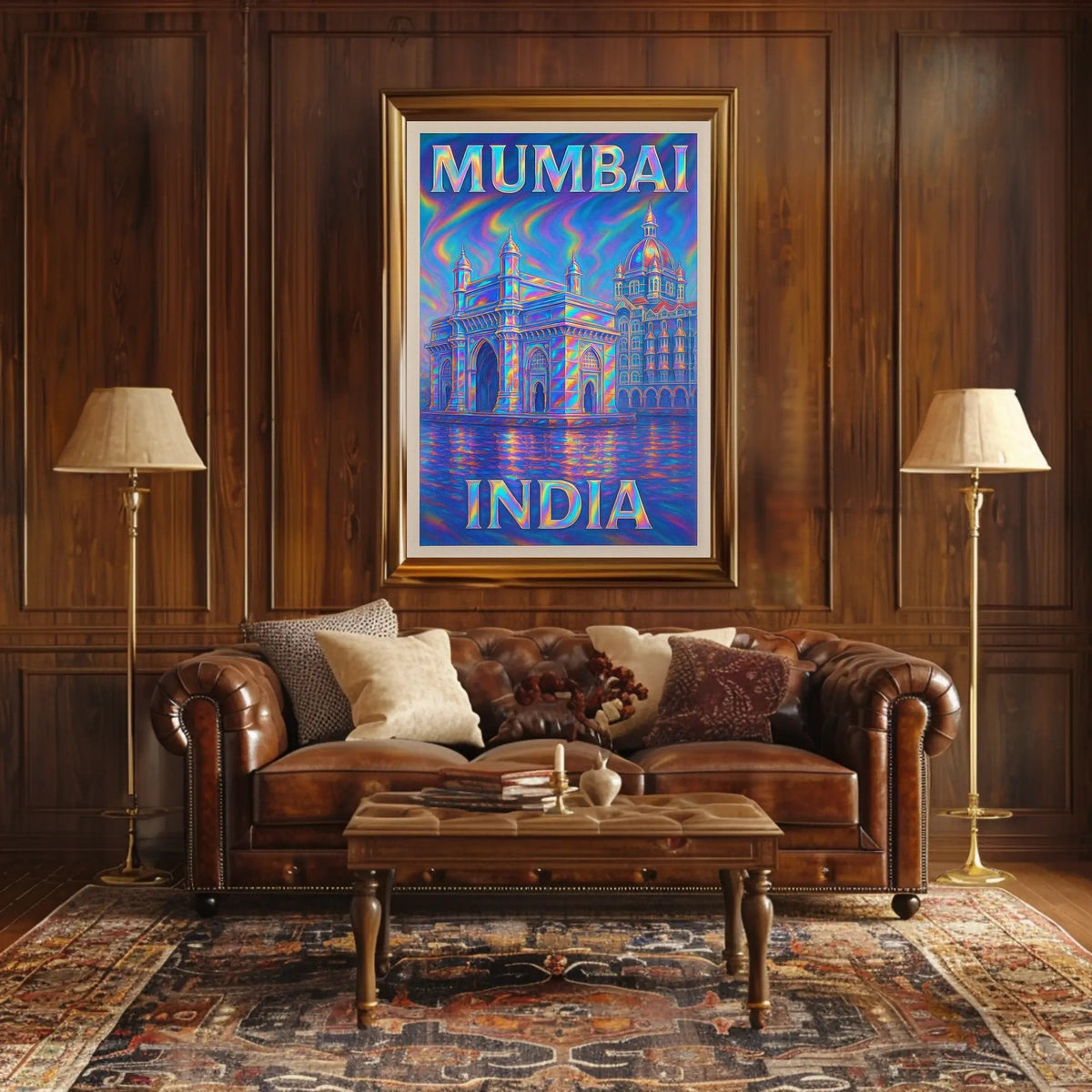 Mumbai, India Vibrant Landmarks Poster