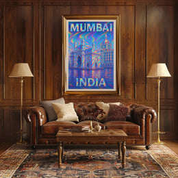 Mumbai, India Vibrant Landmarks Poster