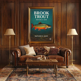 Nature's Gem Brook Trout Poster PosterGoat