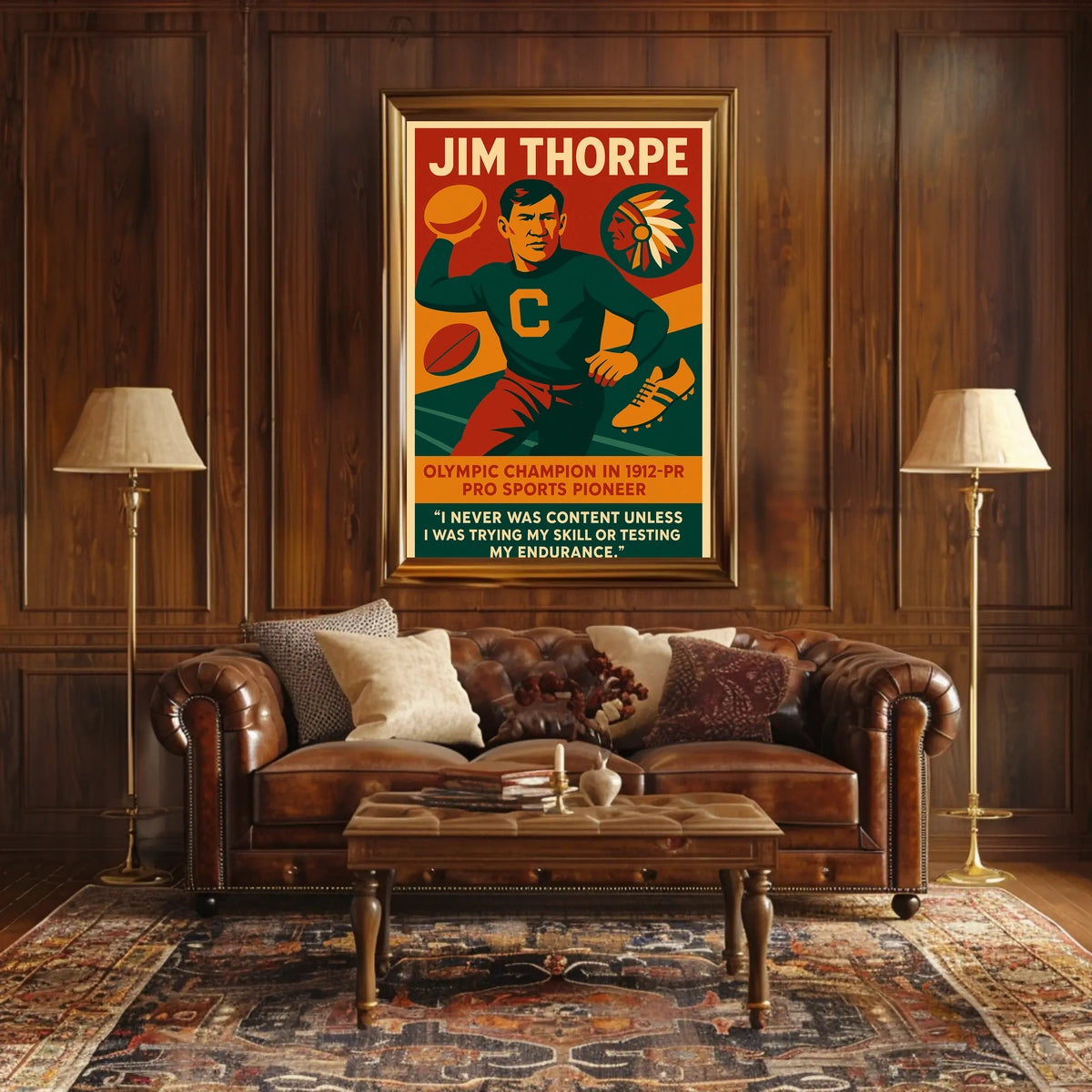 Jim Thorpe Legendary Athlete Poster