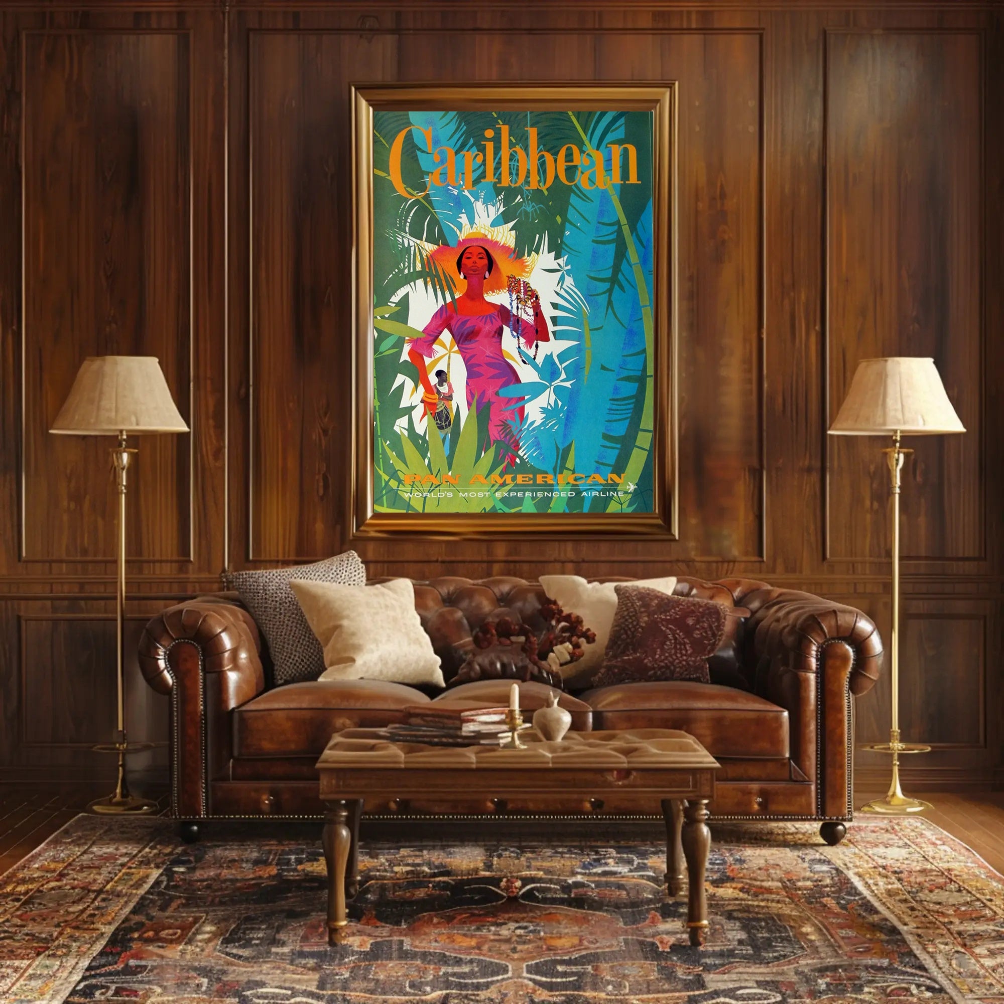 Caribbean Elegance Vintage Travel Poster PosterGoat