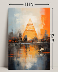 Abstract Cityscape With Pyramid Abstract Poster