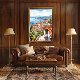Scenic Ohrid Lake Old Town View North Macedonia Poster