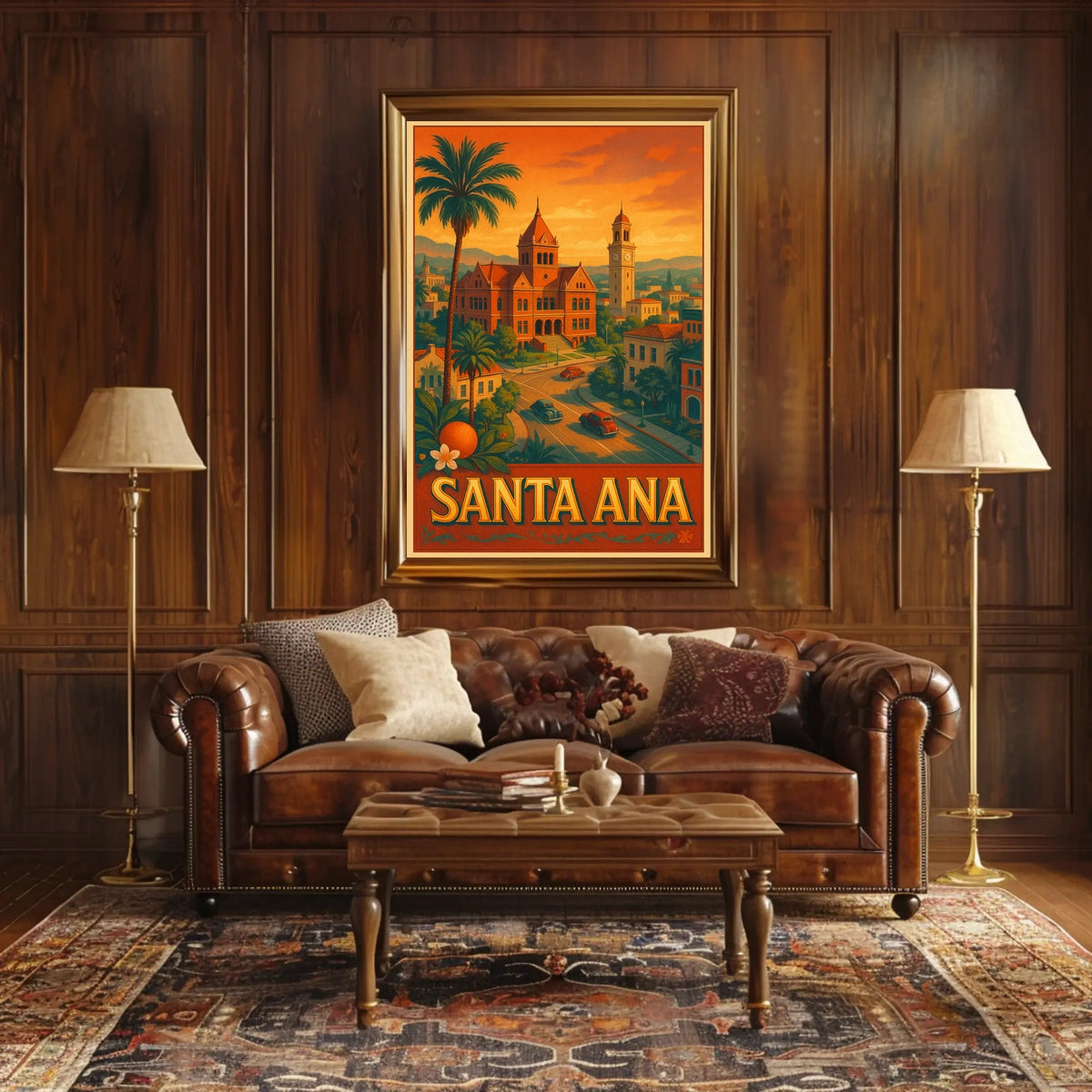 Santa Ana Vintage Travel Poster