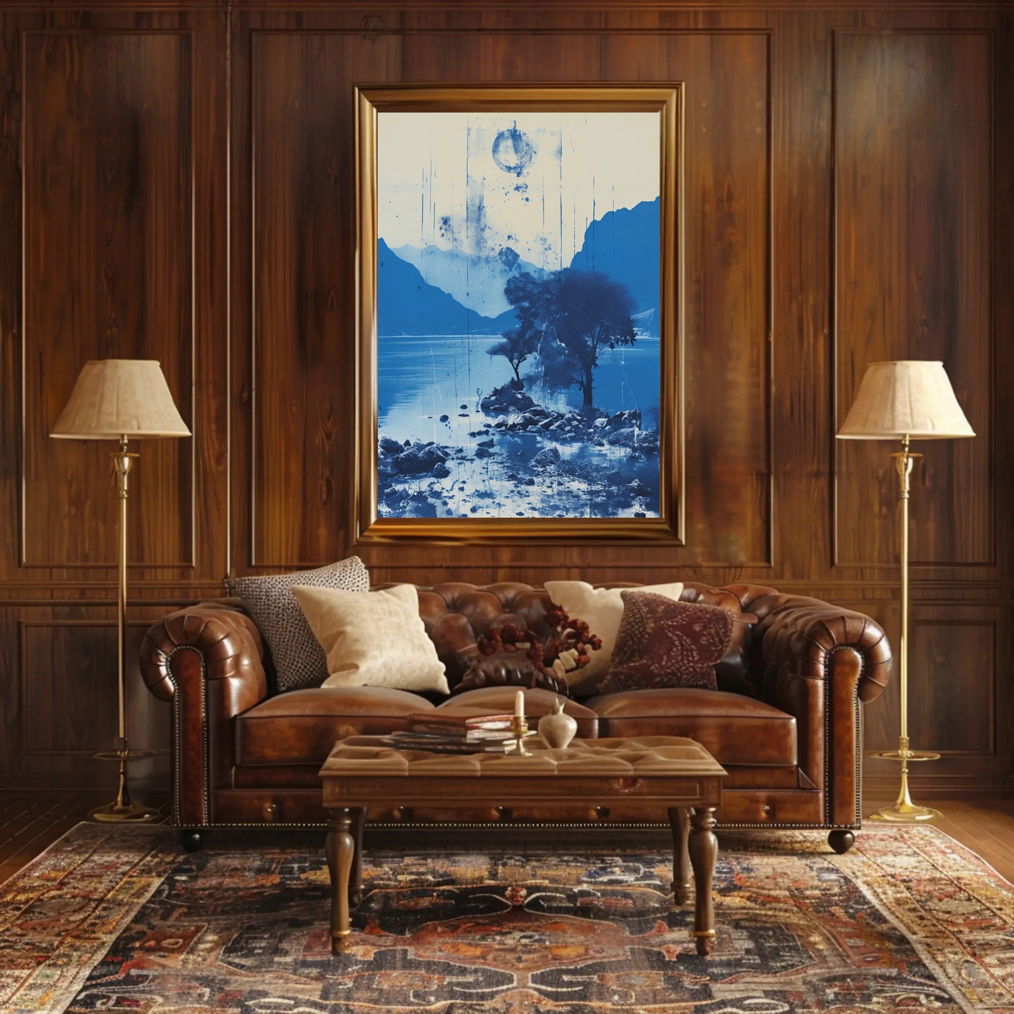 Tranquil Blue Landscape Poster