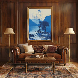 Tranquil Blue Landscape Poster