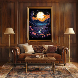 Enchanted Moonlit Landscape Poster