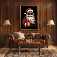 Santa's Classic Charm Art Print with Pop Culture Poster