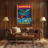 Fairbanks Aurora Christmas Poster