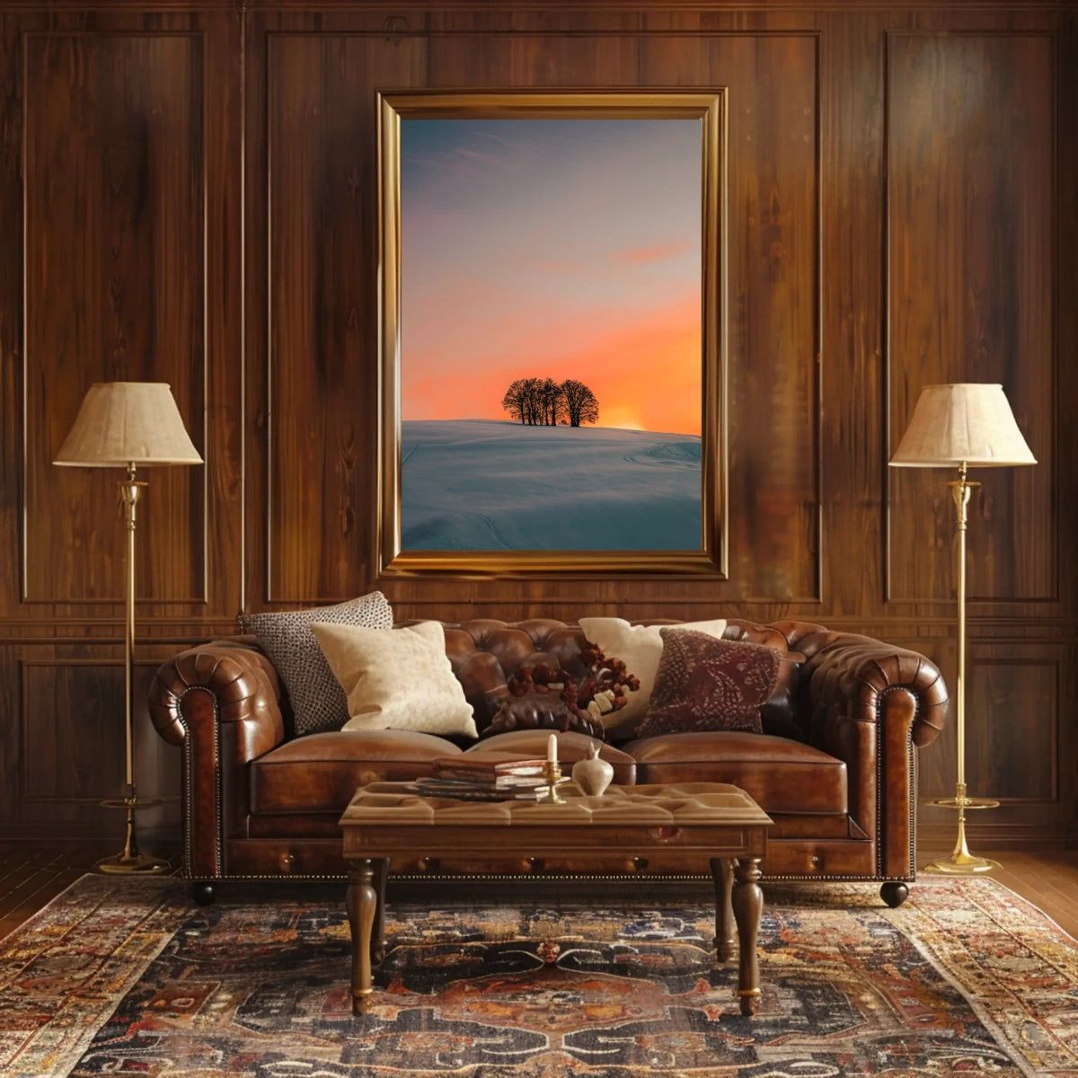 Serene Winter Sunrise Photography Print - Abstract or Artistic Poster