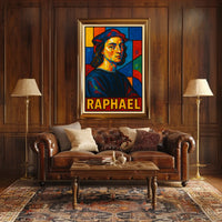 Raphael Mosaic Portrait Poster