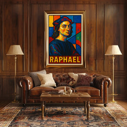 Raphael Mosaic Portrait Poster