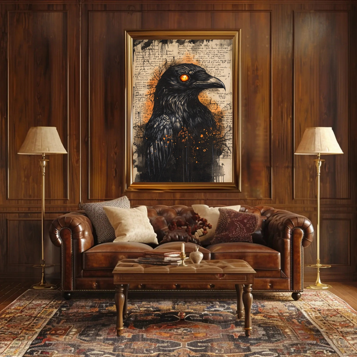 Mystical Raven Art Print Animal Poster