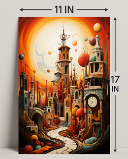 Surreal Cityscape Surreal Poster