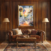 old fashioned front porch Poster