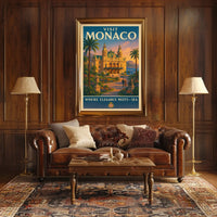 Visit Monaco Where Elegance Meets the Sea Poster