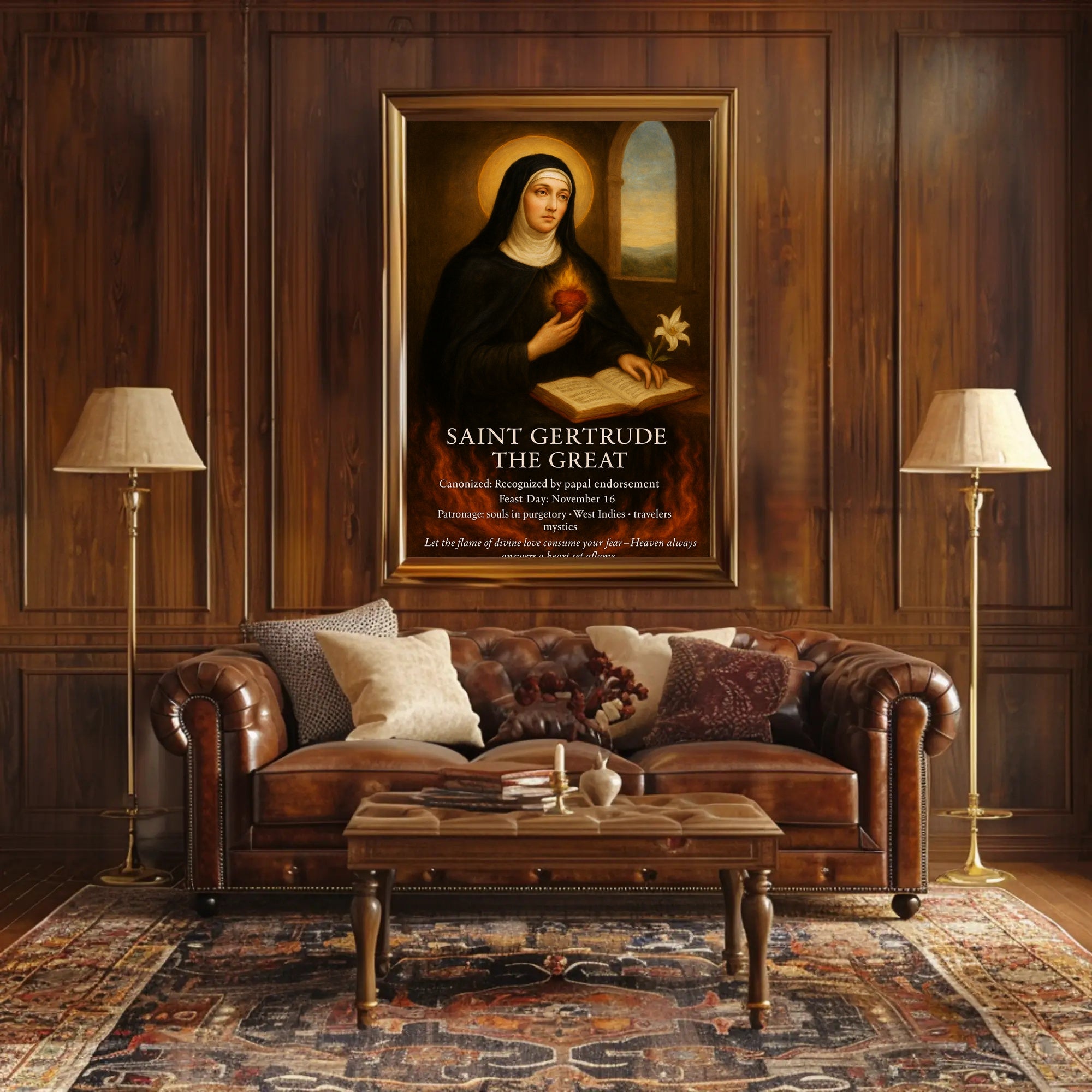 Saint Gertrude the Great Poster PosterGoat