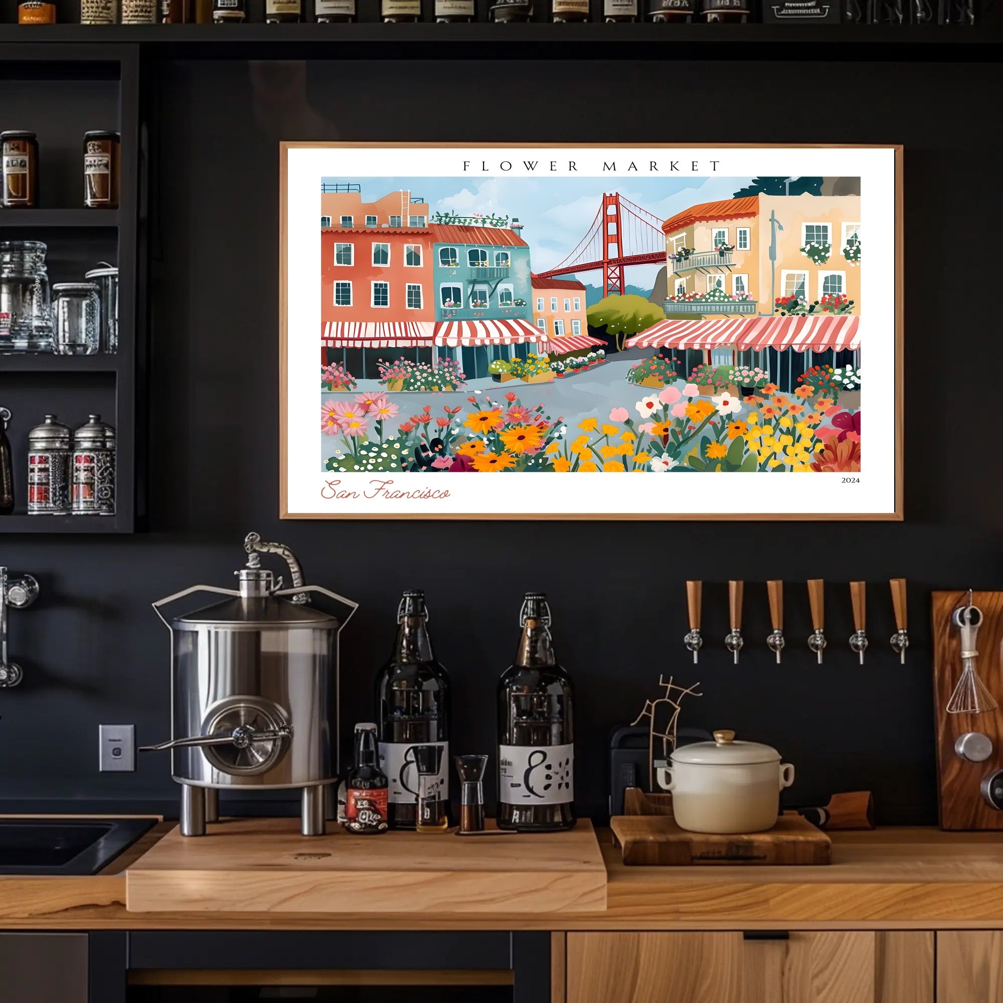 San Francisco Flower Market 2024 Poster PosterGoat