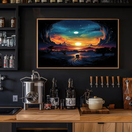 Journey Through A Cosmic Landscape Poster