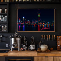Auckland Night Skyline Photography Wanderlust Poster
