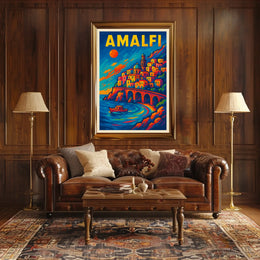 Amalfi Coast Vibrance Poster