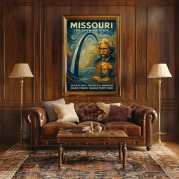 Missouri Gateway Arch Vintage Cultural or Heritage Poster