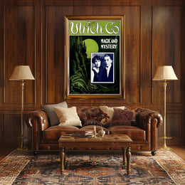 Magic and Mystery Gothic Castle Dragon Art Nouveau Poster