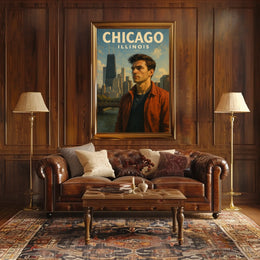 Chicago Skyline Portrait Poster