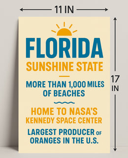 Discover Florida The Sunshine State Poster PosterGoat