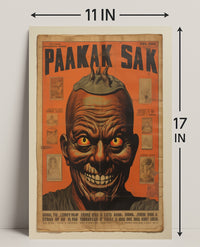 Paakak Sak Vintage Horror Vintage Poster