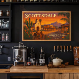 Southwestern Charm Scottsdale Travel Poster