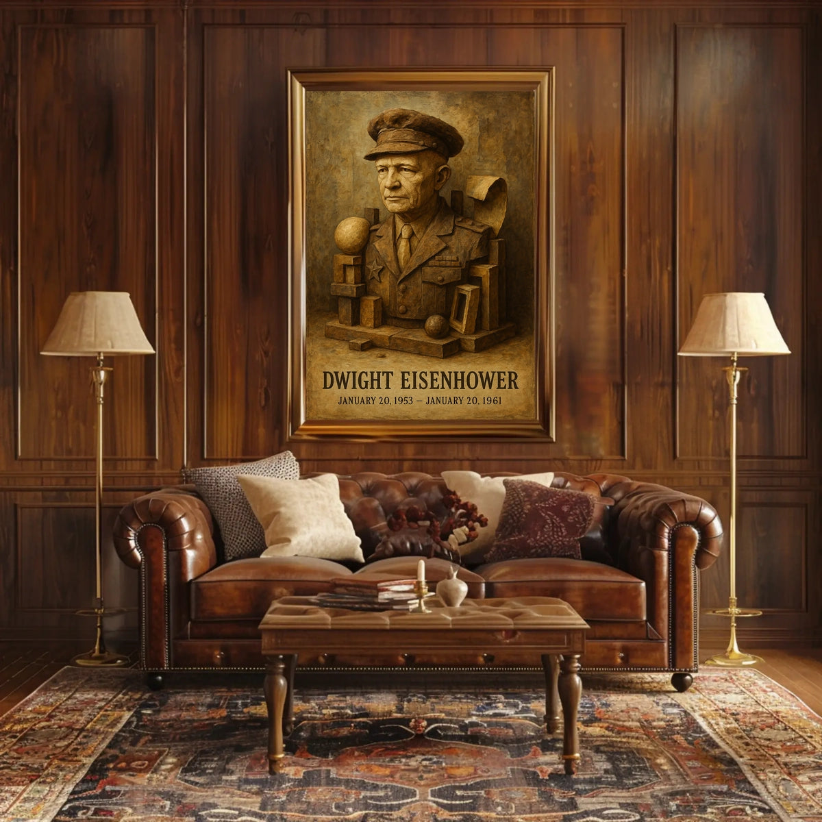 Eisenhower Vintage Presidential Era Historical or Presidential Poster