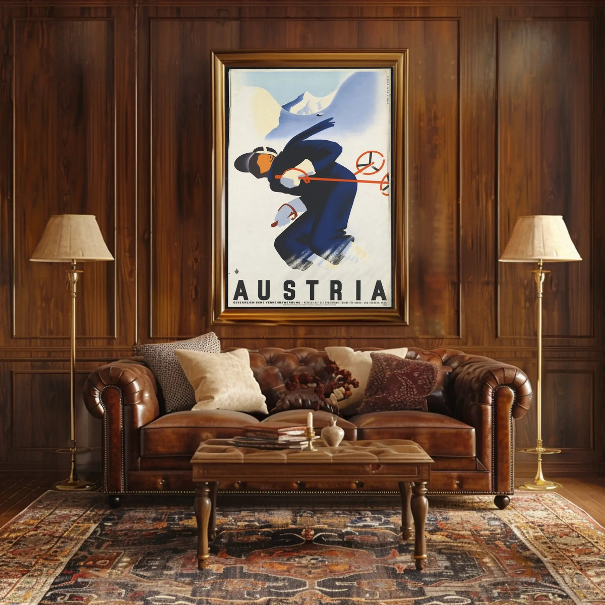 Austria Skiing Adventure Poster