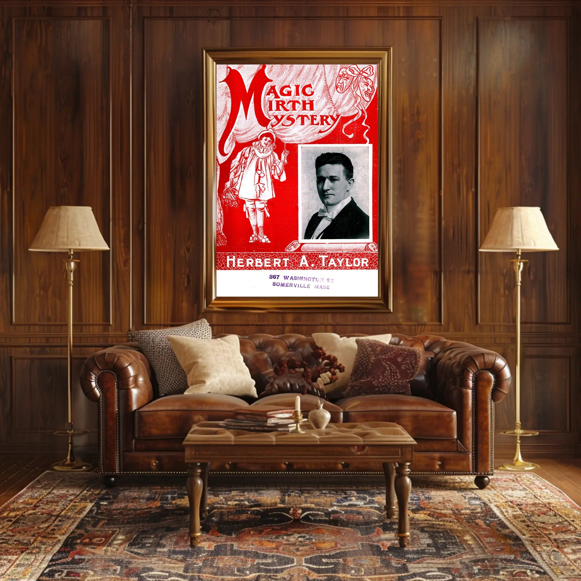 Herbert A. Taylor Magic Show Vintage Theatrical Poster