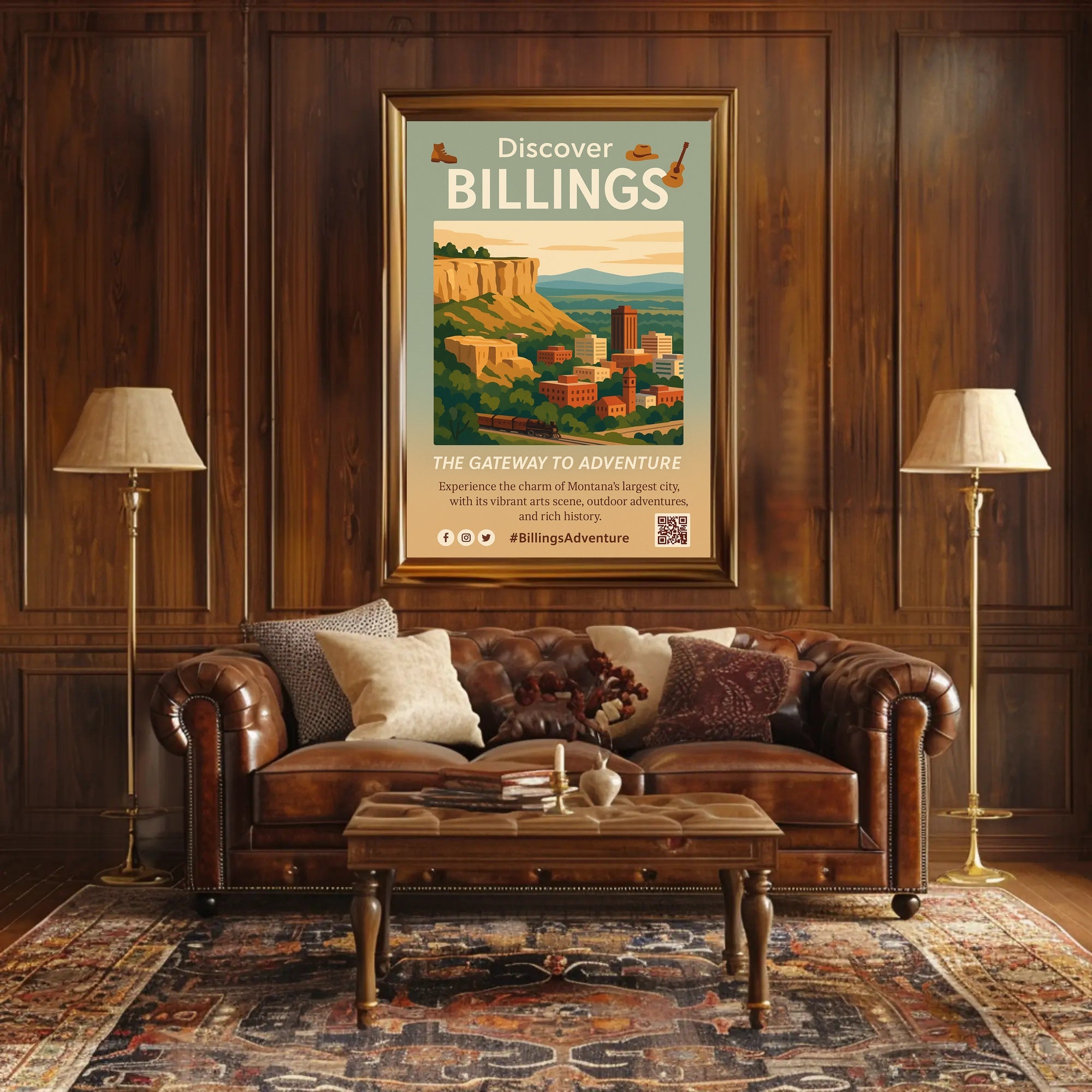 Billings Adventure Travel Poster PosterGoat