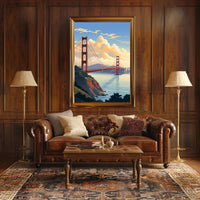 Golden Gate Bridge At Sunset Poster