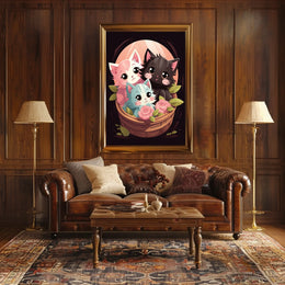 Basket Of Kittens Poster