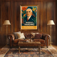 Harding Vintage Patriotic Art Deco Collector Poster