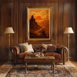 Vintage Grand Canyon Sunrise Travel Poster