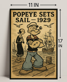 Nautical Cartoon Adventure Retro Art Pop Culture Poster