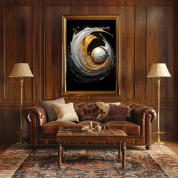 Swirling Cosmic Vortex Wall Art Abstract Poster