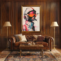 Futuristic Aviator Art Print Poster for Home Decor and Wall Art PosterGoat