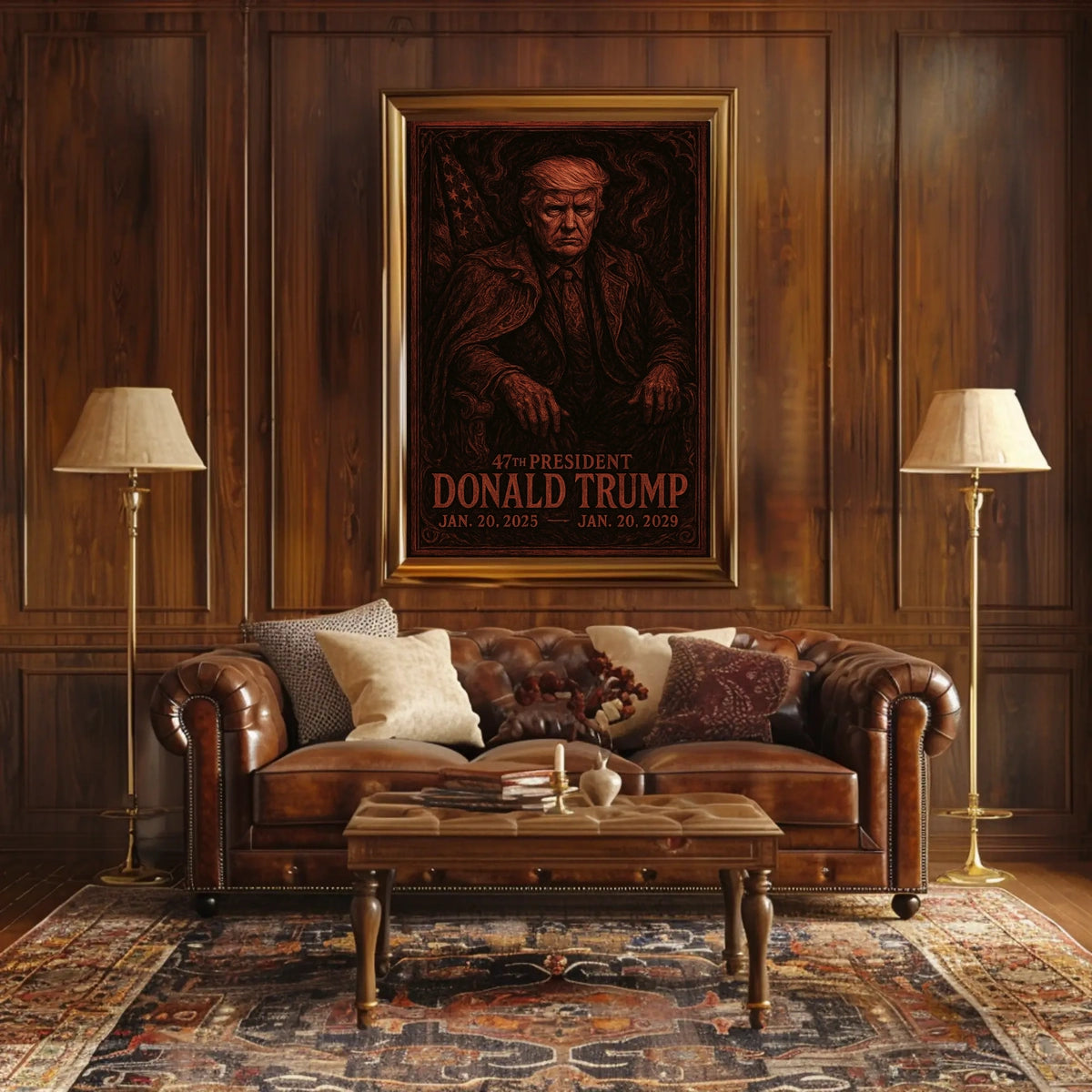 Patriotic Leadership Portrait: Historical or Presidential Poster