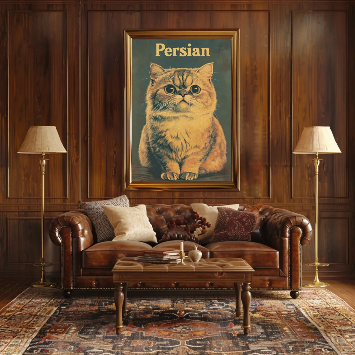 Persian Cat Portrait In Photography Realism Poster