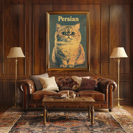 Persian Cat Portrait In Photography Realism Poster