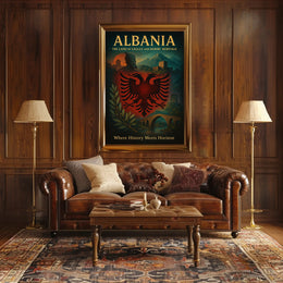 Albanian Pride: A Cultural or Heritage Poster